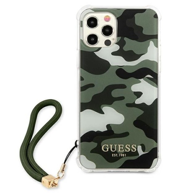 Guess GUHCP12MKSARKA iPhone 12/12 Pro 6.1&quot  green/khaki hardcase Camo Collection 9