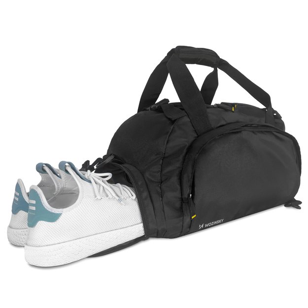 Wozinsky Travel Sports Bag Backpack Hand Luggage Bag 40x20x25 cm for Airplane Black (WSB-B01) 37