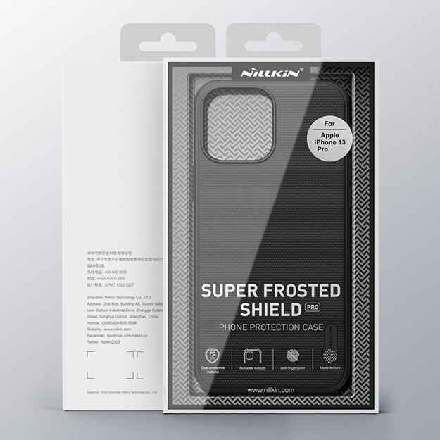 Nillkin Super Frosted Shield reinforced case, cover for iPhone 13 Pro, blue 15