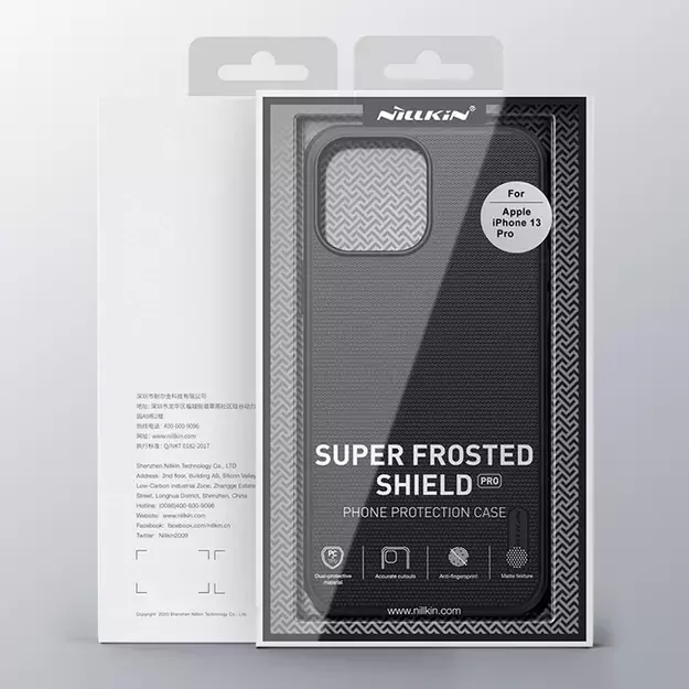 Nillkin Super Frosted Shield reinforced case, cover for iPhone 13 Pro, blue 4