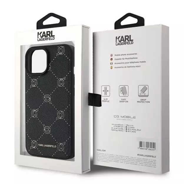 Karl Lagerfeld Karl Head MagSafe Case for iPhone 15 Plus - Black 7