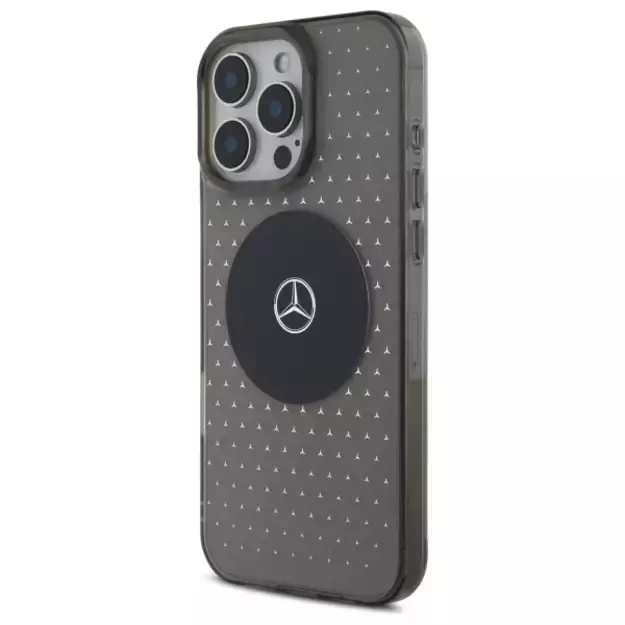 Mercedes MB Case Star Pattern for iPhone 16 Pro - Black 1
