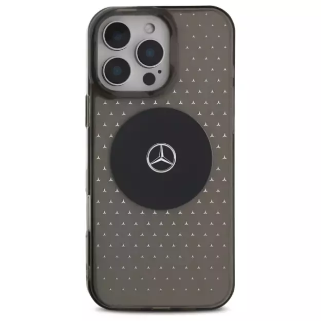 Mercedes MB Case Star Pattern for iPhone 16 Pro - Black 2