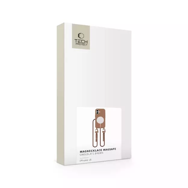 Tech-Protect MagNecklace MagSafe case with lanyard for iPhone 16 - brown 5