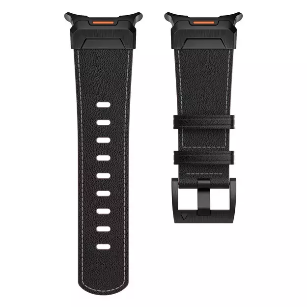 Tech-Protect Delta Pro Leather Strap for Samsung Galaxy Watch Ultra (47mm) - Black 7