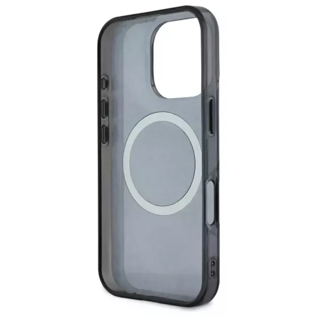 Guess IML Peony On 4G Background MagSafe Case for iPhone 16 Pro Max - Black 11