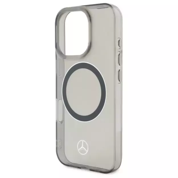 Mercedes Silver Ring MagSafe iPhone 16 Pro Case - Black 12