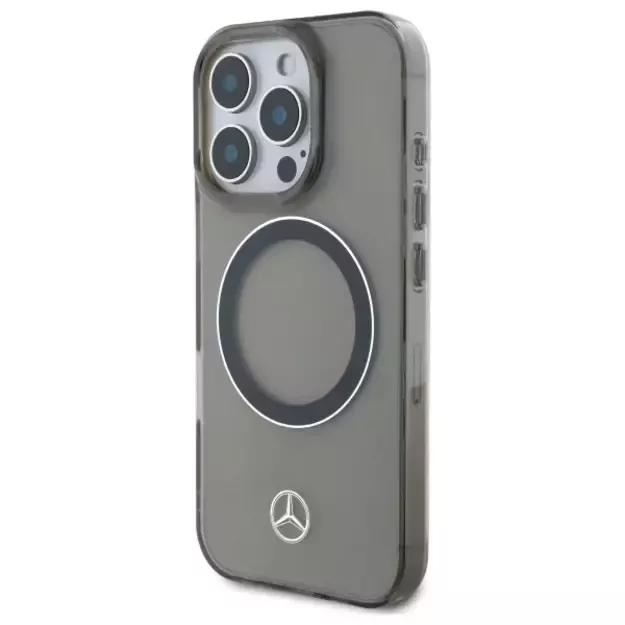 Mercedes Silver Ring MagSafe iPhone 16 Pro Case - Black 8