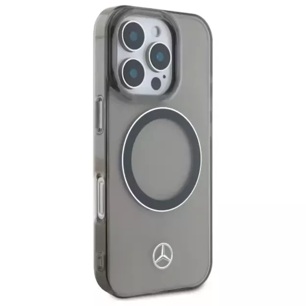 Mercedes Silver Ring MagSafe iPhone 16 Pro Case - Black 10