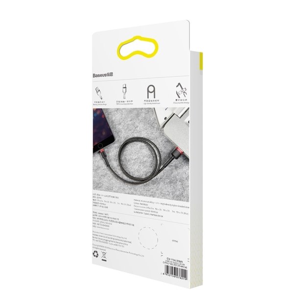 Baseus Cafule USB-A / Lightning 1.5A QC 3.0 cable 2 m - black and red 9