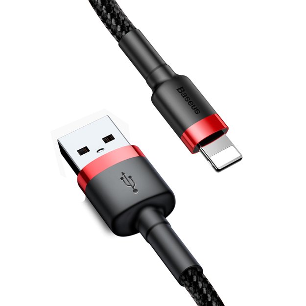 Baseus Cafule USB-A / Lightning 1.5A QC 3.0 cable 2 m - black and red 5