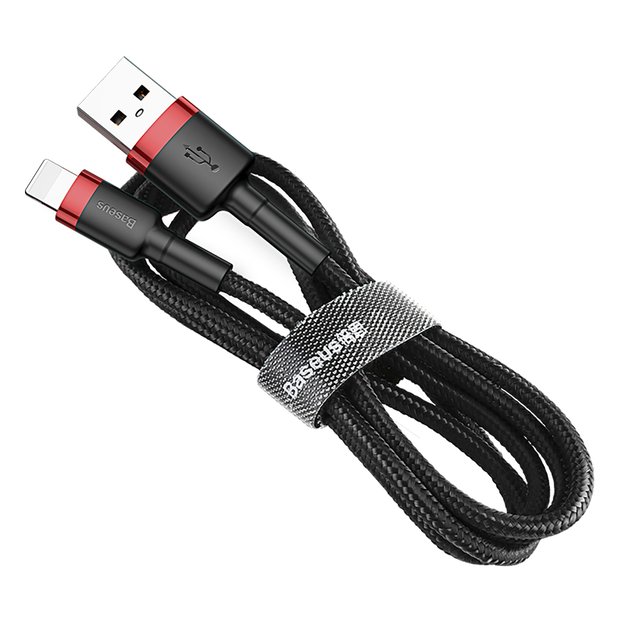 Baseus Cafule USB-A / Lightning 1.5A QC 3.0 cable 2 m - black and red 1