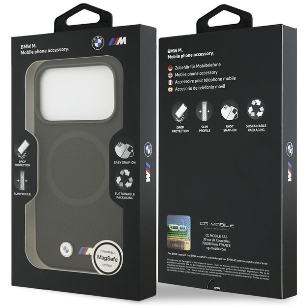 BMW M FW Metal Logo MagSafe Case for iPhone 17 Pro Max - Black 7