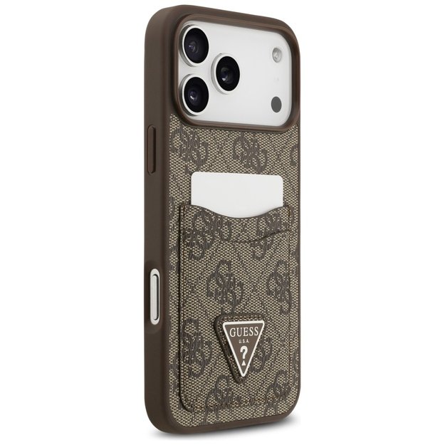 Guess 4G Nauble Card Triangle Case for iPhone 17 Pro Max - Brown 3