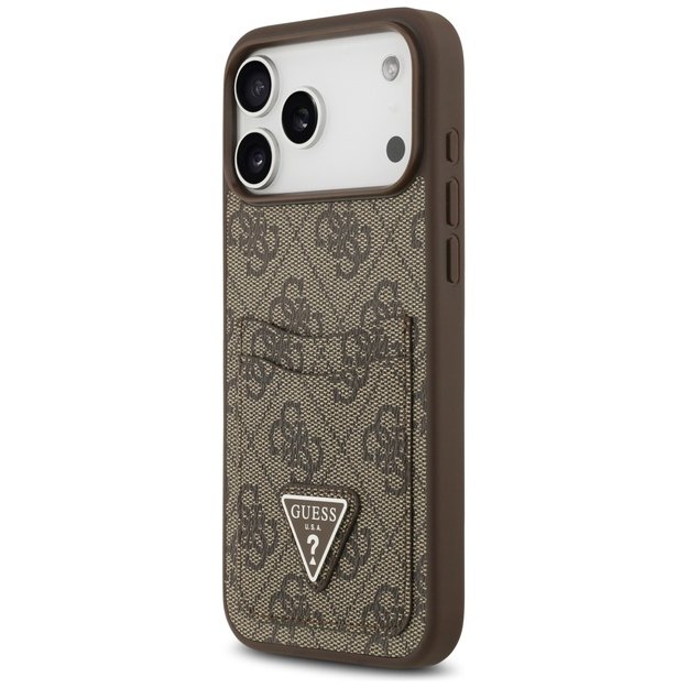 Guess 4G Nauble Card Triangle Case for iPhone 17 Pro Max - Brown 1