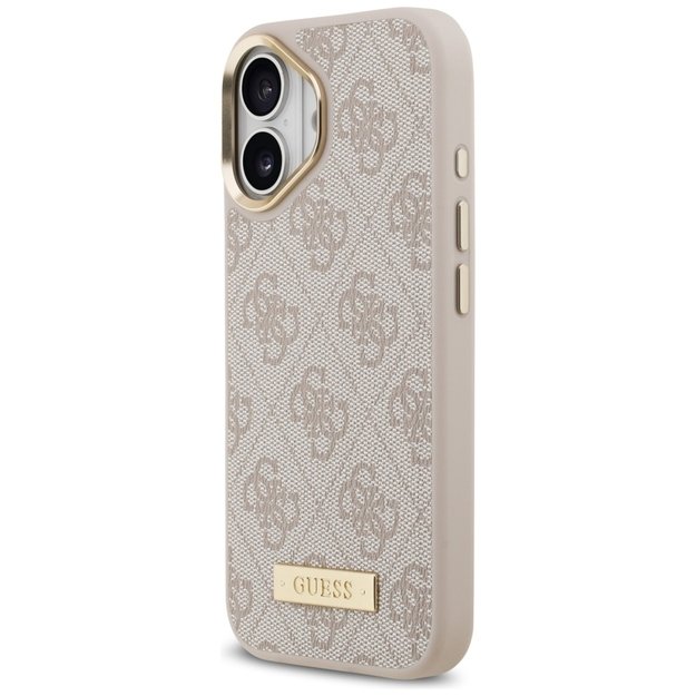 Guess 4G Logo Plate MagSafe Case for iPhone 17 - Pink 1