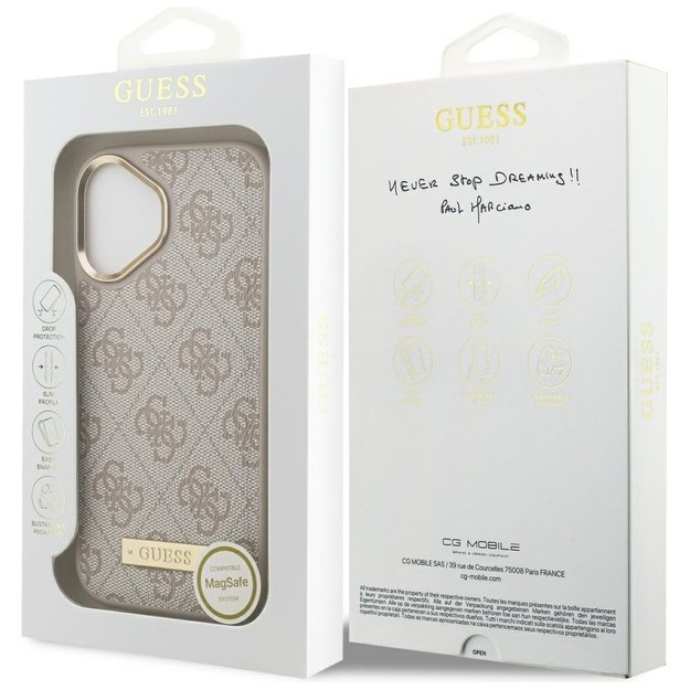Guess 4G Logo Plate MagSafe Case for iPhone 17 - Pink 7