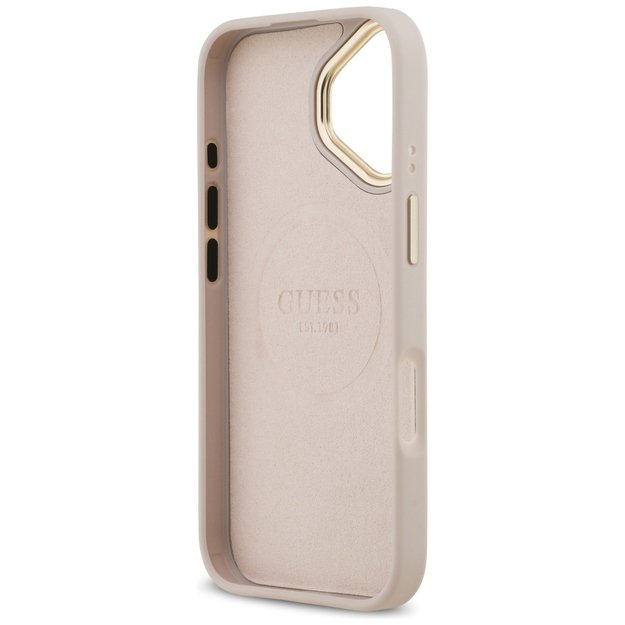 Guess 4G Logo Plate MagSafe Case for iPhone 17 - Pink 6