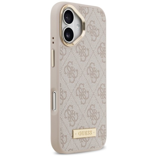 Guess 4G Logo Plate MagSafe Case for iPhone 17 - Pink 3