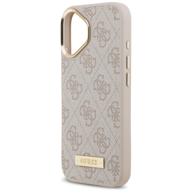 Guess 4G Logo Plate MagSafe Case for iPhone 17 - Pink 5