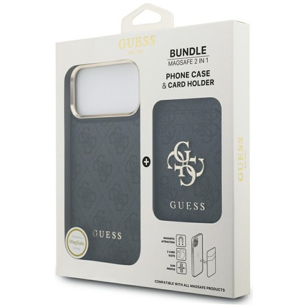 Guess 4G Case with Magsafe Wallet for iPhone 17 Pro Max - Black 7