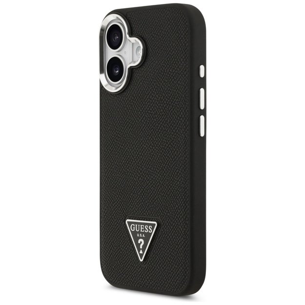 Guess Grained Triangle Logo MagSafe case for iPhone 17 - black 1