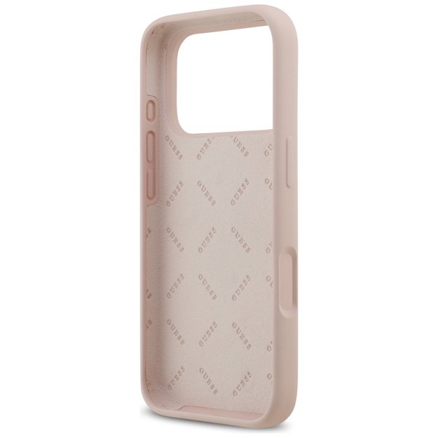 Guess Silicone Big 4G Script Case for iPhone 17 Pro - Pink 6