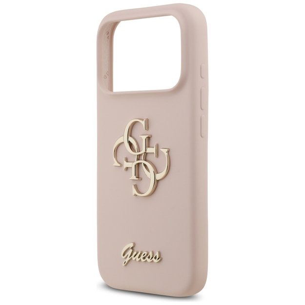 Guess Silicone Big 4G Script Case for iPhone 17 Pro - Pink 5