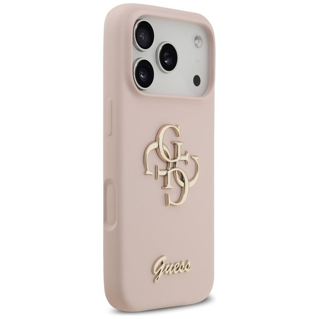 Guess Silicone Big 4G Script Case for iPhone 17 Pro - Pink 3
