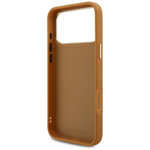 Karl Lagerfeld Karl Script Logo Case for iPhone 17 Pro Max - Brown 6