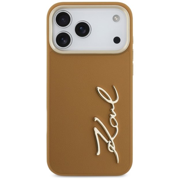 Karl Lagerfeld Karl Script Logo Case for iPhone 17 Pro Max - Brown 2