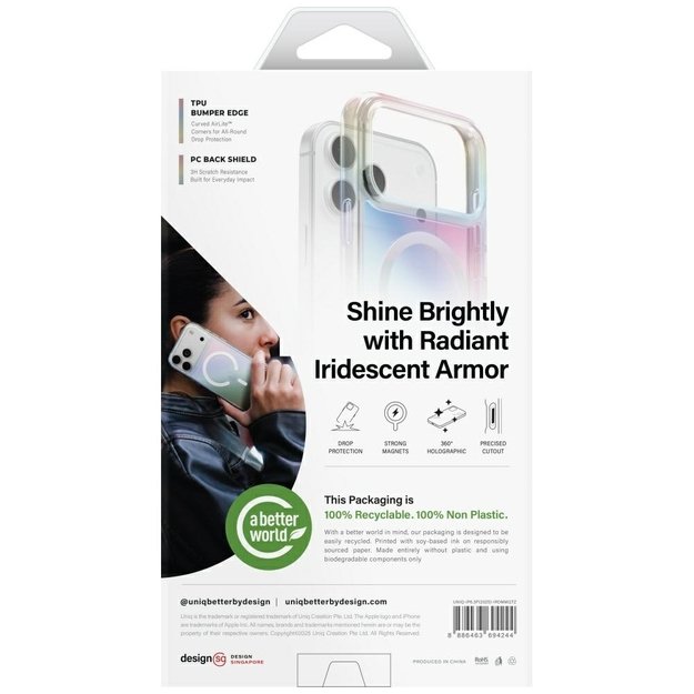 Uniq Iridescia Case for iPhone 17 Pro Magclick Charging - Multicolor 6