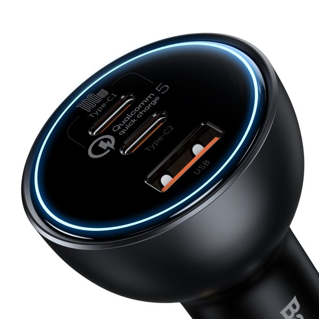 Baseus TZCCZM-0G USB-A / USB-C car charger 160W PPS / QC 5 / PD - gray 6