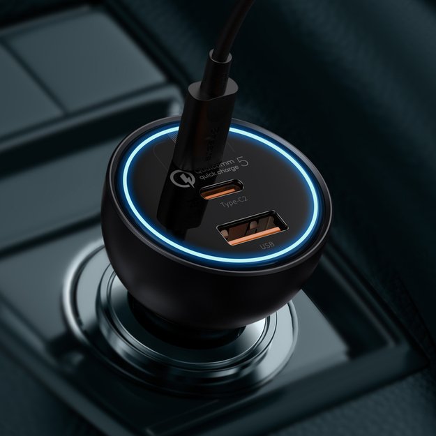 Baseus TZCCZM-0G USB-A / USB-C car charger 160W PPS / QC 5 / PD - gray 8
