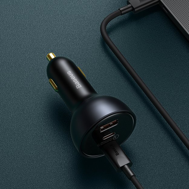 Baseus TZCCZM-0G USB-A / USB-C car charger 160W PPS / QC 5 / PD - gray 9