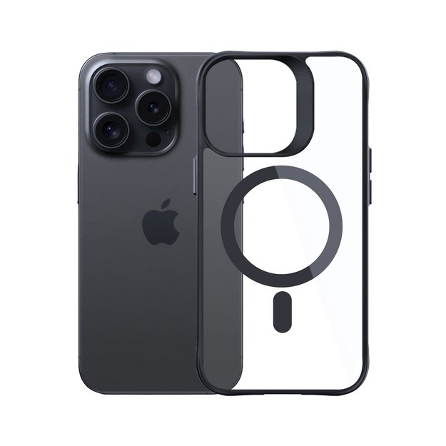 3mk Satin Armor MagCase with MagSafe for iPhone 14 Pro Max - Clear with Black Frame 5