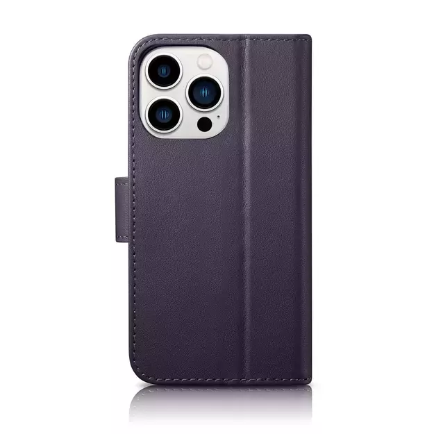 iCarer Wallet Case 2in1 Cover iPhone 14 Pro Max Anti-RFID Leather Flip Case Dark Purple (WMI14220728-DP) 13