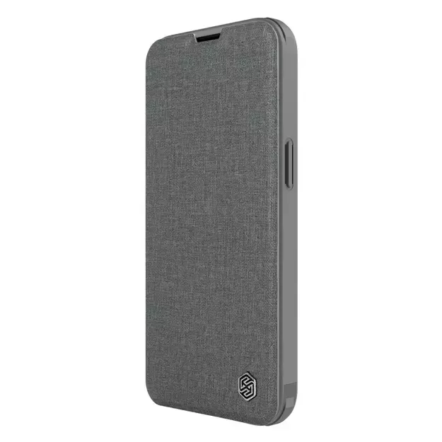 Nillkin Qin Cloth Pro Case Case for iPhone 14 Plus Camera Cover Holster Cover Flip Case Gray 17