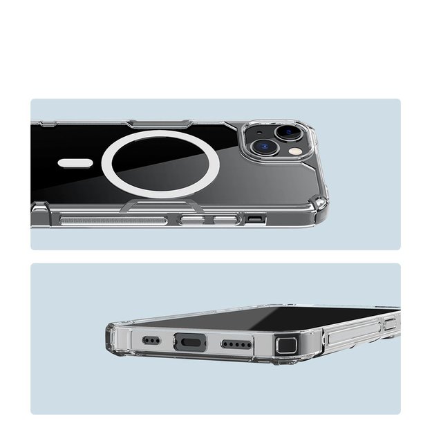 Nillkin Nature Pro Magnetic Case for iPhone 14 Plus, magnetic MagSafe cover, transparent 38