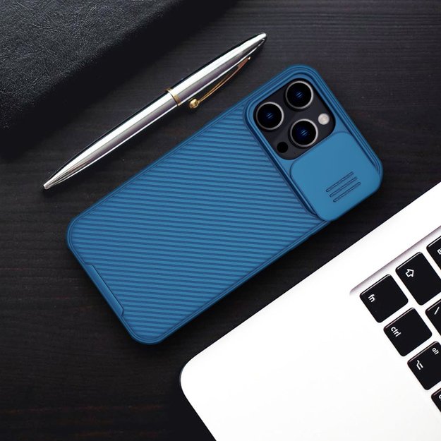 Nillkin CamShield Pro Case iPhone 14 Pro Max Armored Cover Camera Protector Blue 12