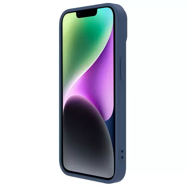 Nillkin CamShield Silky Silicone Case iPhone 14 case cover with camera cover blue 9