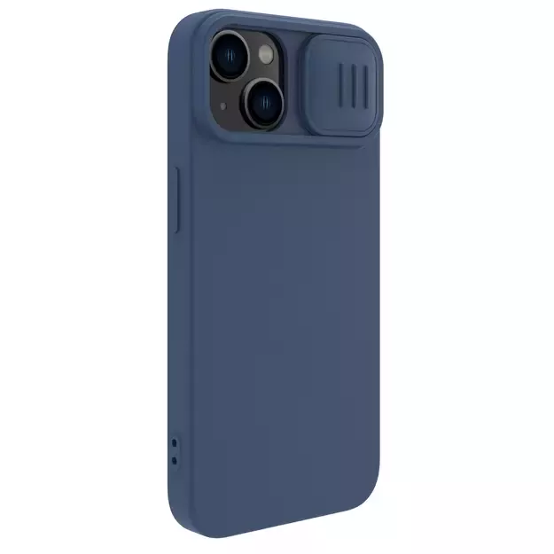 Nillkin CamShield Silky Silicone Case iPhone 14 case cover with camera cover blue 7