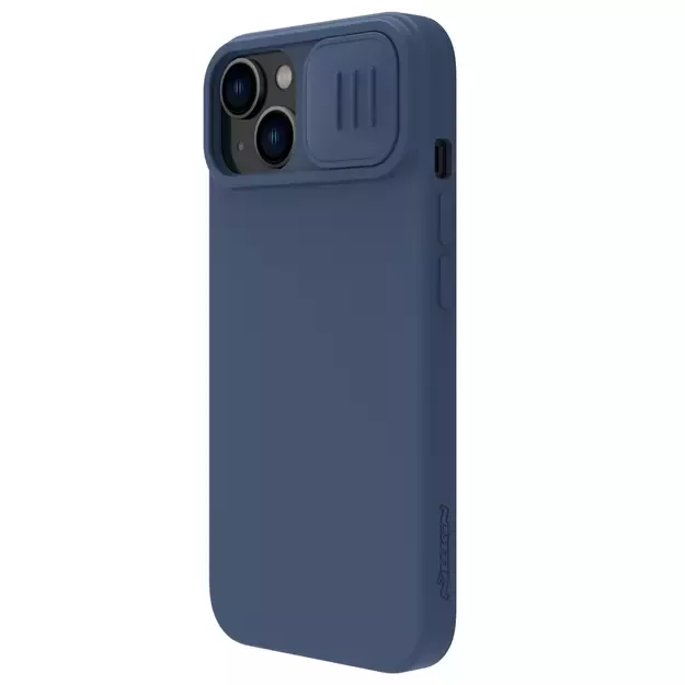 Nillkin CamShield Silky Silicone Case iPhone 14 case cover with camera cover blue 6