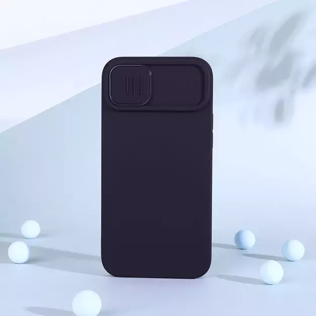 Nillkin CamShield Silky Silicone Case iPhone 14 case cover with camera cover blue 21