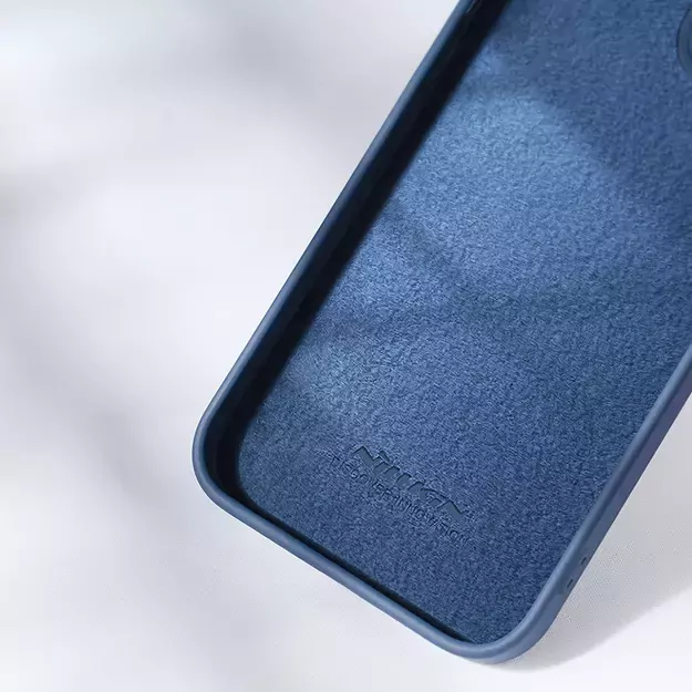 Nillkin CamShield Silky Silicone Case iPhone 14 case cover with camera cover blue 13