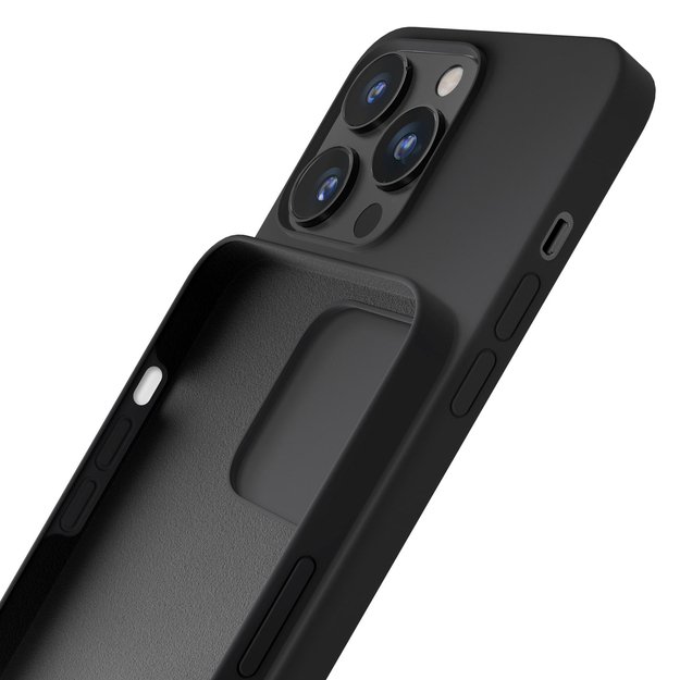 3mk Silicone Case for iPhone 16 Pro Max - Black 2