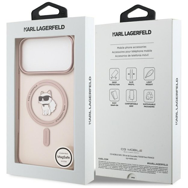 Karl Lagerfeld IML Choupette MagSafe Case for iPhone 17 Pro Max - Pink 7