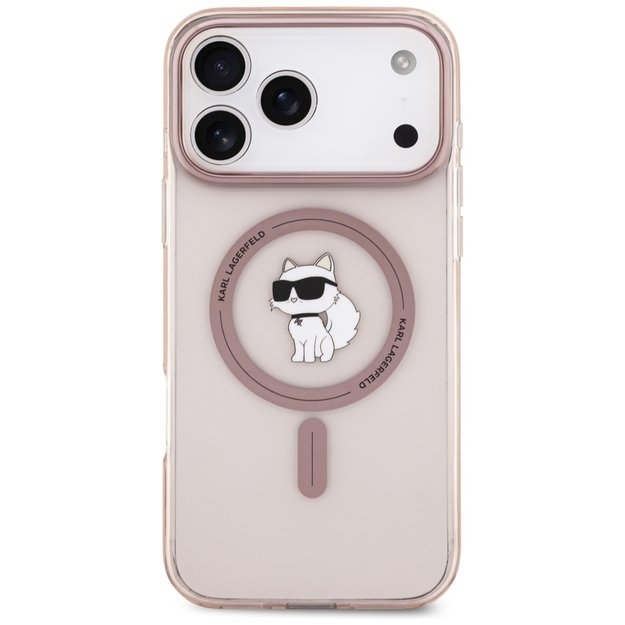 Karl Lagerfeld IML Choupette MagSafe Case for iPhone 17 Pro Max - Pink 2