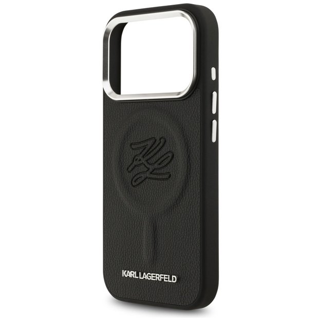 Karl Lagerfeld Initial &amp  Metal Logo MagSafe Case for iPhone 17 Pro Max - Black 5