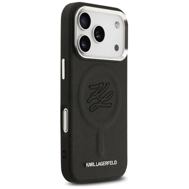 Karl Lagerfeld Initial &amp  Metal Logo MagSafe Case for iPhone 17 Pro Max - Black 3